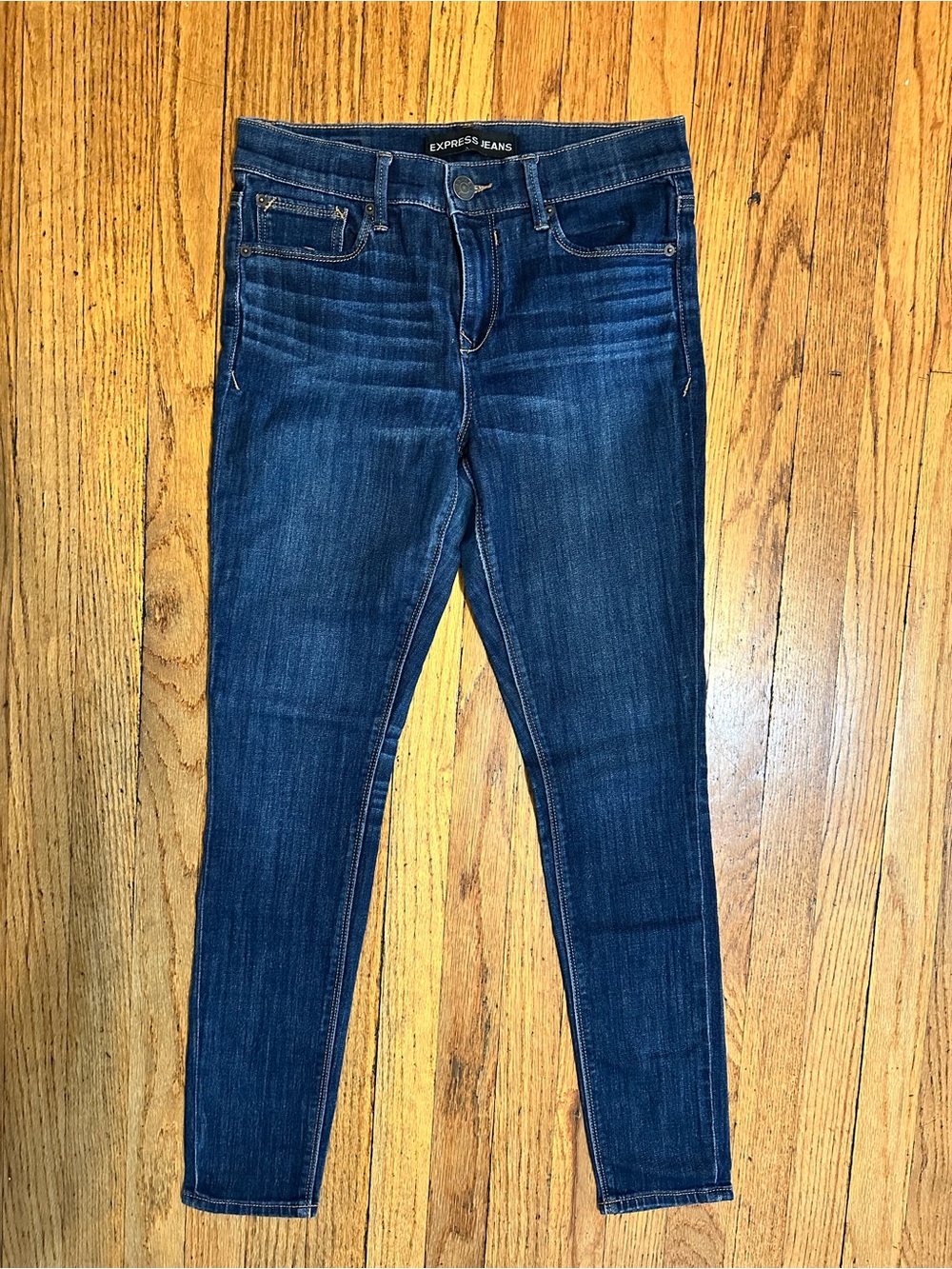 Express Dark Indigo Skinny Jeans